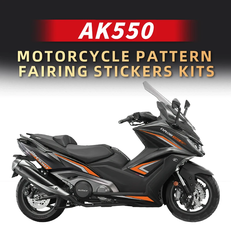 Utilizzato per KYMCO AK550 Motorcyle Pattern kit di adesivi per carenatura incollati su parti di vernice per il corpo accessori per l'area adesivi decorativi