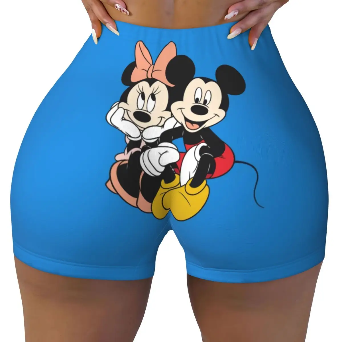 

Custom Minnie Anime Mickey Mouse Cartoon Workout Running Volleyball Shorts Women Gym Yoga Shorts