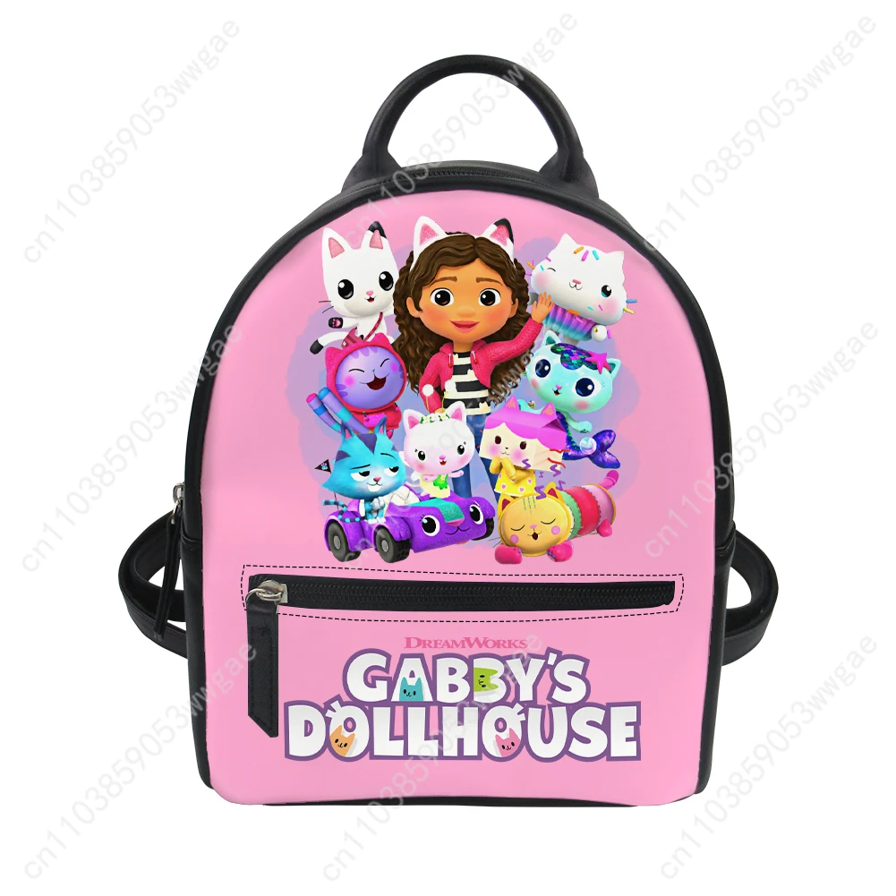 Gabby's Dollhouse Backpack Purse Womens Schoolbag Custom Double Shoulder Bags High Quality Mini Daypack Leather Travel Bag Gift