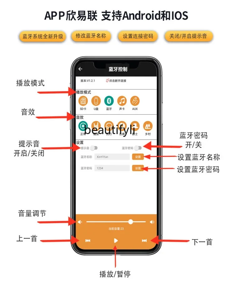 Asmt42 canal bluetooth amplificador de potência digital módulo placa principal modificação do carro casa, subwoofer passivo