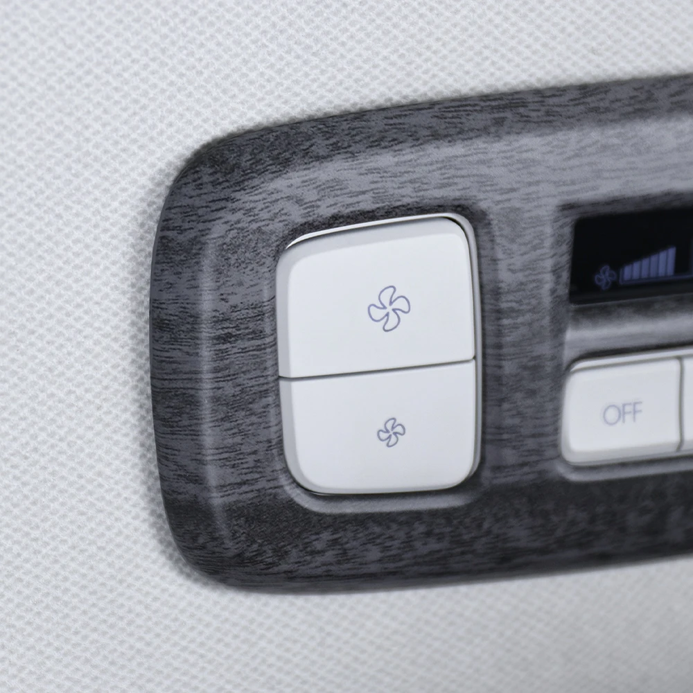 

For Hyundai Staria 2021-2026 Car Tuning Wood Grain Rear Row Air Conditioning Switch Trim Cover Interior Accessories