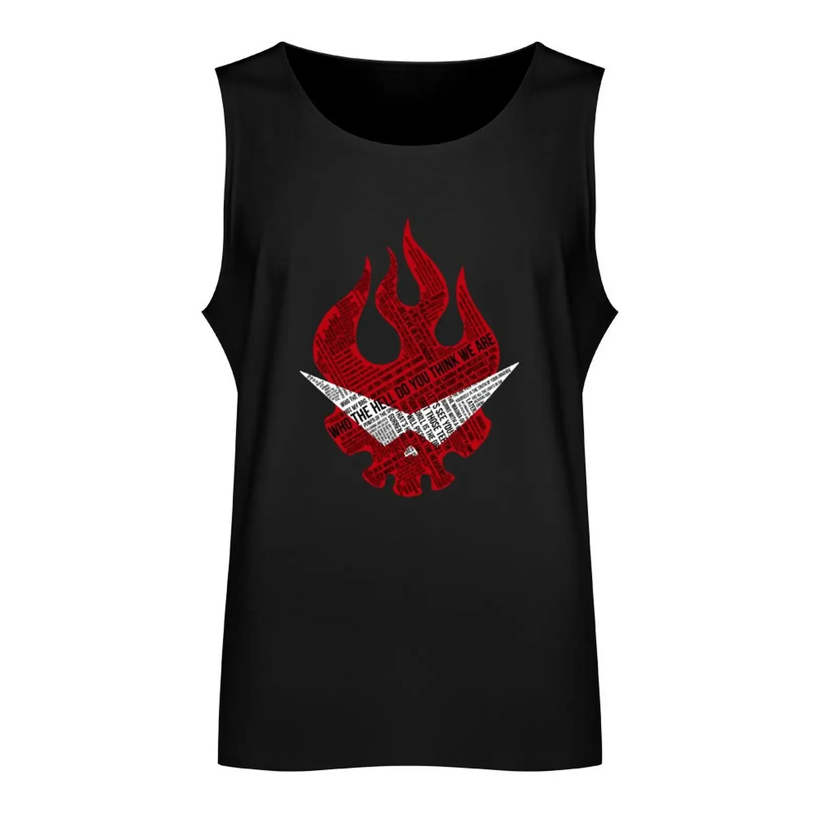 Gurren Lagann typography Tank Top vest men gym clothes man men gym clothing clothes for men Tank Top