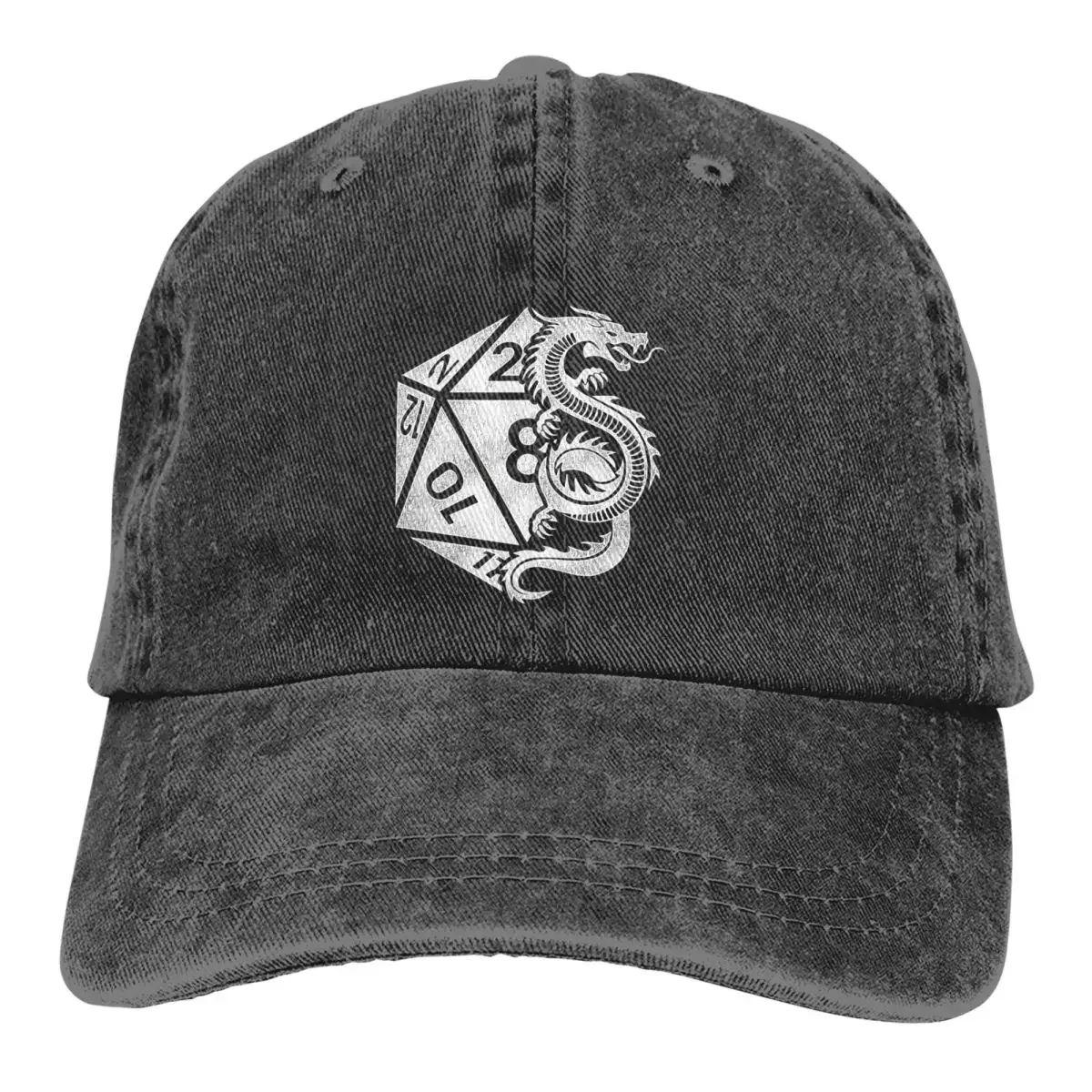 

Pure Color Dad Hats Dragon Poly Dice D20 Dungeon Dice Women's Hat Sun Visor Baseball Caps DND Game Peaked Cap