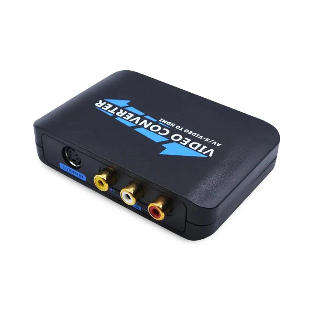 1080P AV CVBS RCA/S-Video إلى HD-متوافق مع فيديو الصوت محور محول صندوق HDTV AV/S-Video إلى HD ل DVD VCR PS2 PS3 Xbox