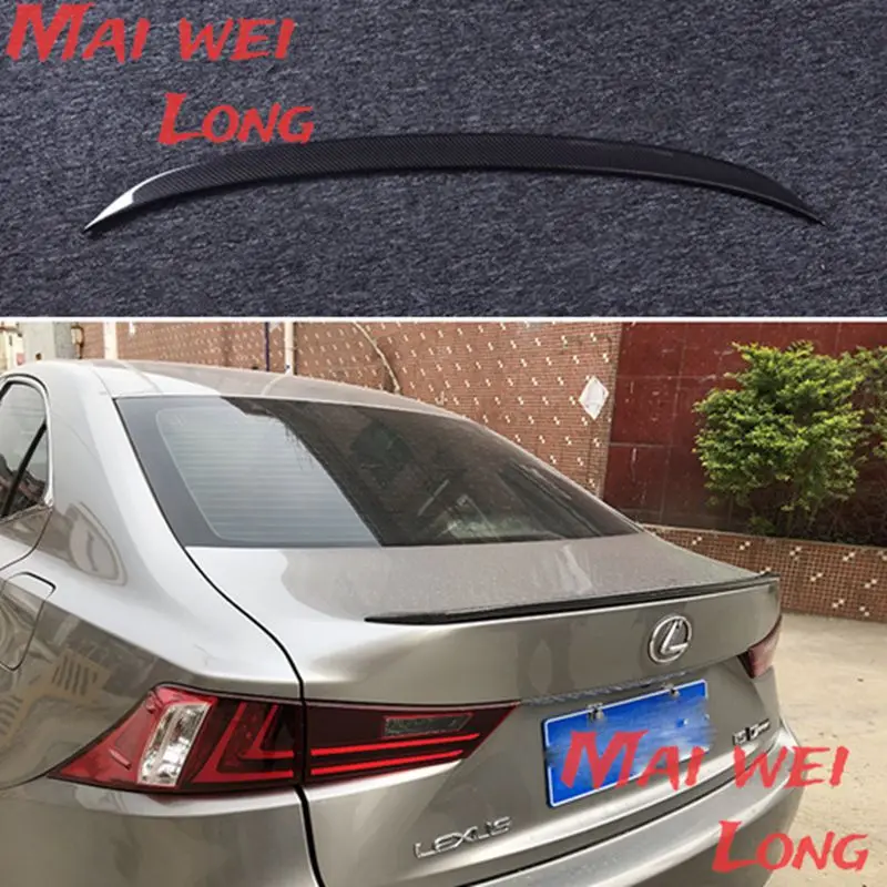 FRP/Carbon fiber resin Rear Trunk Boot Duck Spoiler Back windshield Wing For Lexus IS IS250 IS300 IS350 2014-2017 TOMS Styling