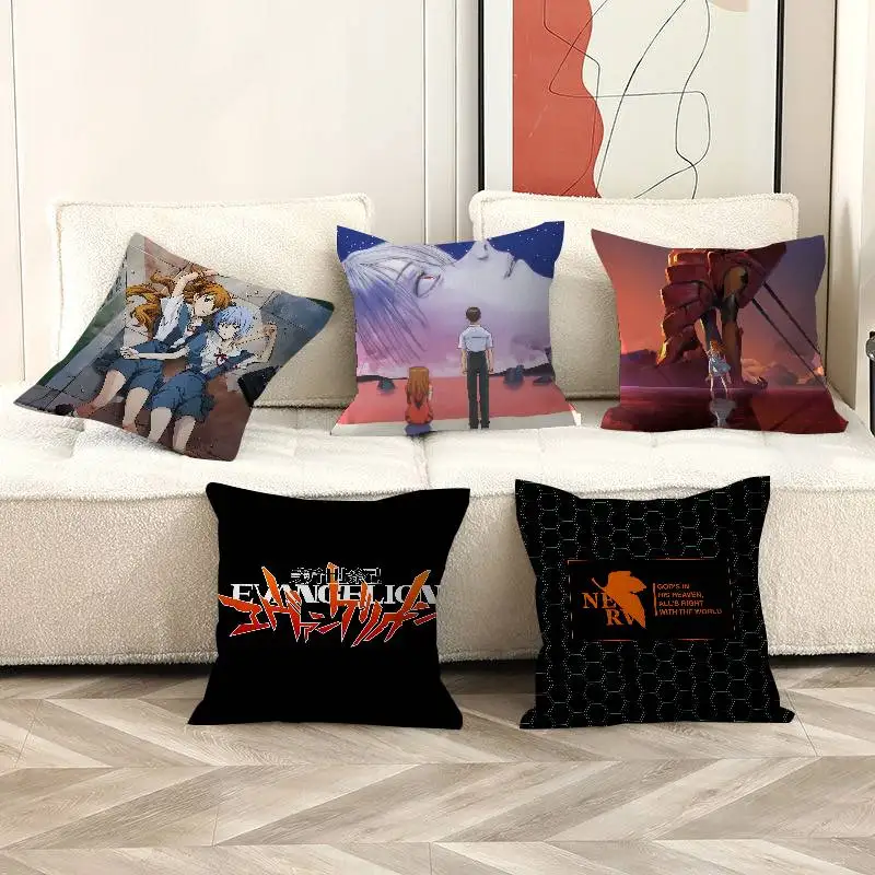 N-Neon G-Genesis E-Evangelion Anime Personalized Pillow Cover Kids Bedroom Wild Party Decor Pillowcase kid Birthday shower Gift
