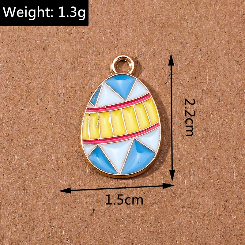 10 stücke Cartoon Emaille Tier Küken Ei Charme für Schmuck Machen Frauen Nette Tropfen Ohrringe Anhänger Halsketten DIY Handwerk Liefert – Detail 6