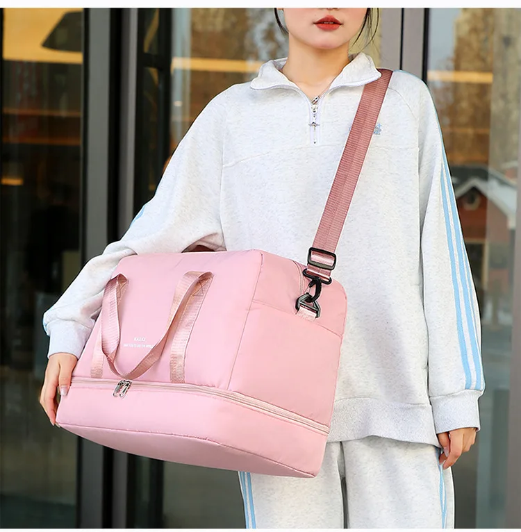 Travel Bag with Large Capacity, High-end Feel, Can Be Set with A Suitcase, Independent Shoe Compartment, Can Be Carried By Hand