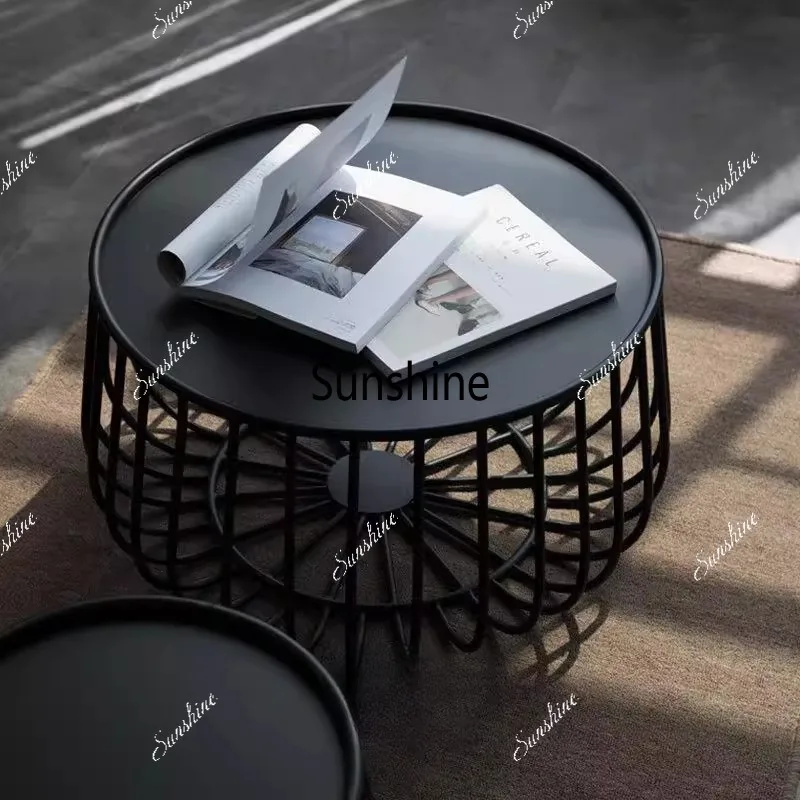 Mesa de centro de diseño Glam, mesa de centro minimalista con almacenamiento de lujo, muebles únicos y sencillos para el hogar, accesorios para muebles