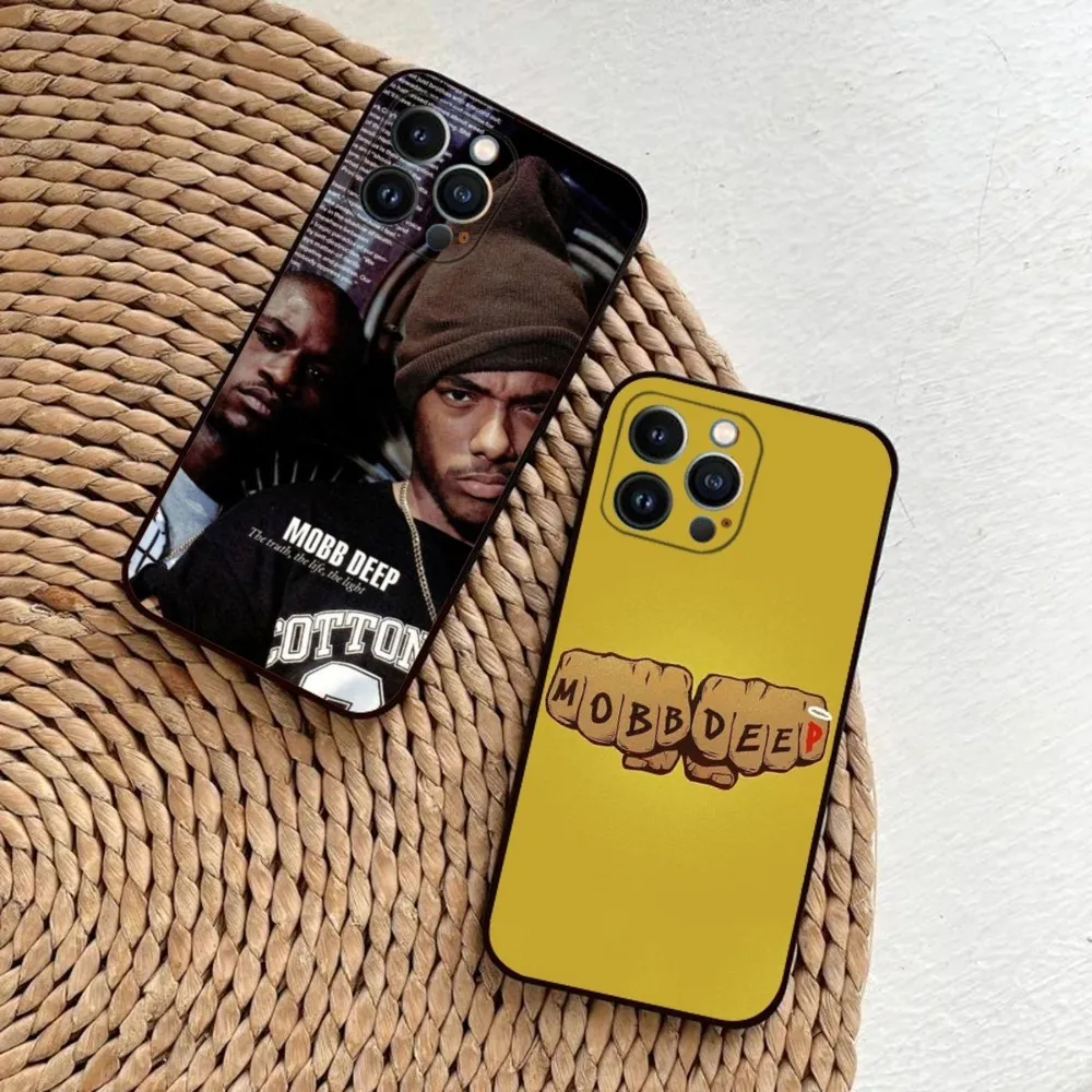 

M-Mobb D-Deep Music Phone Case For iPhone 15,14,13,12,11,Plus,Pro Max,XS,X,XR,SE,Mini,8,7 Soft Silicone Black Cover