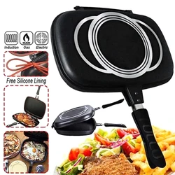 Double-Sided Griddles & Grill Pans Portable Frying Pan Non Stick Pots Kitchen Cooking Baking Tools For Home Camping Roasting P