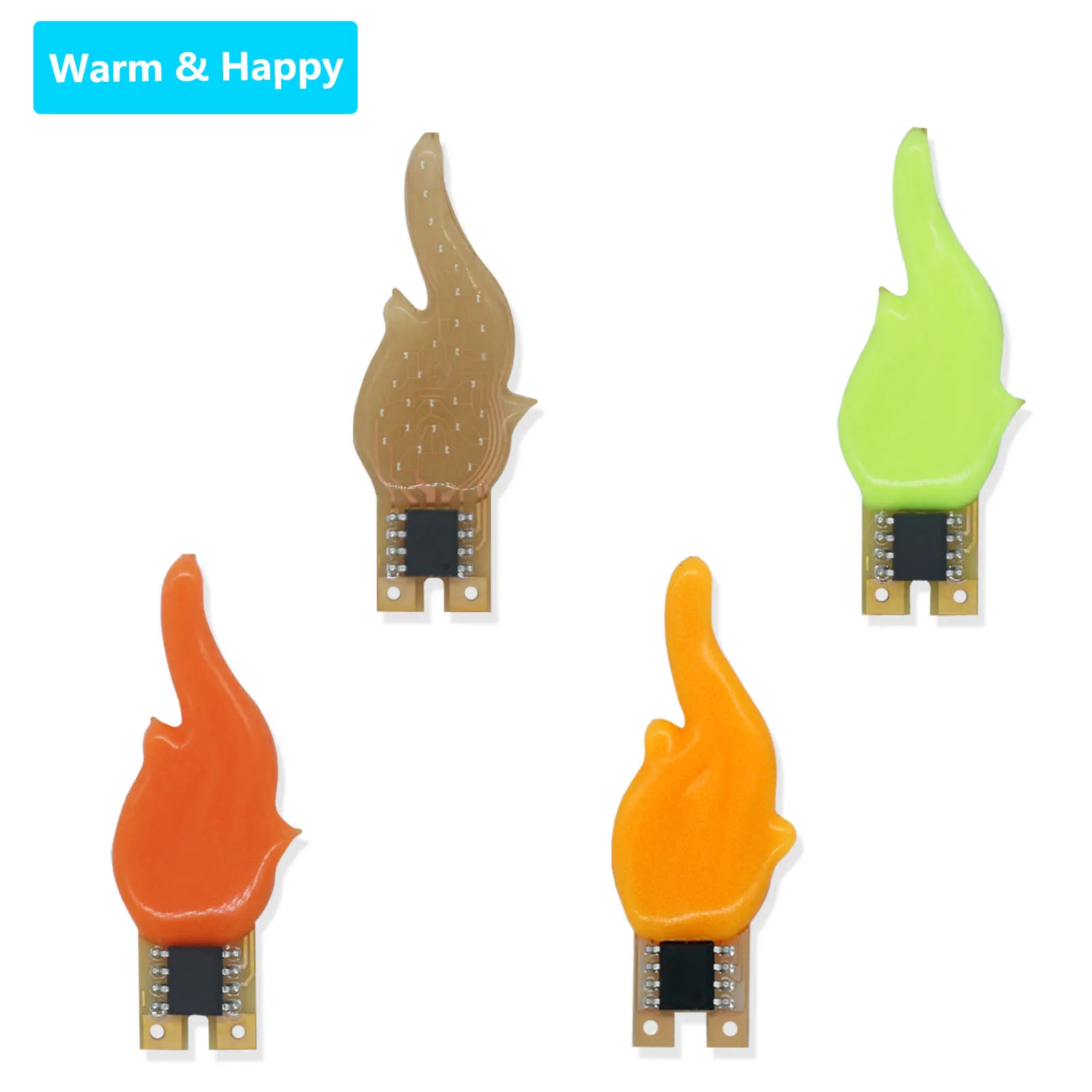 LED Double Flashing Flame Candle Light DC3V 20mA Red Blue Green Pink Warm white Camping Party Restaurant Decorative Light DIY