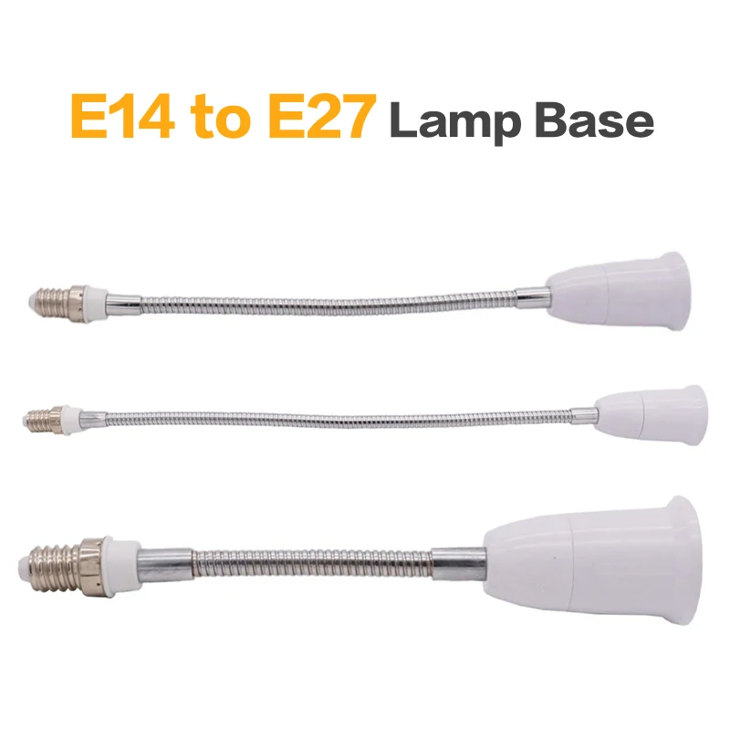 LED Adapter E14 To E27 E14-E27 Extended Lamp Cap Conversion Lamp Base Wall Flexible Holder Light Bases Extender