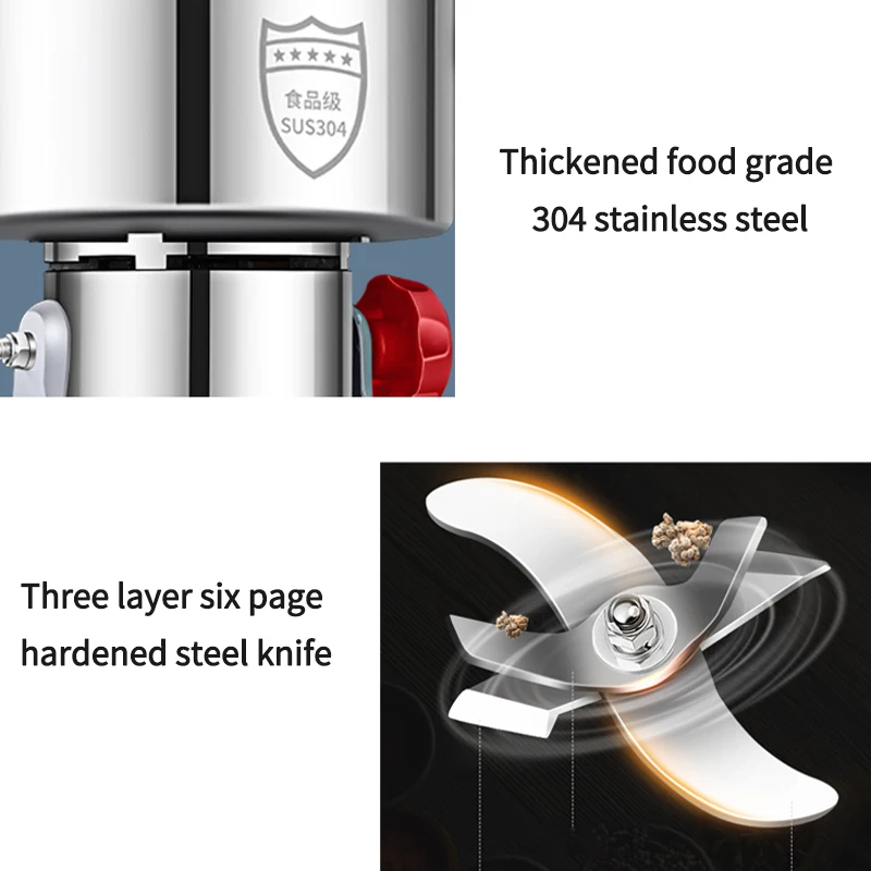 3000 جرام مطحنة الحبوب الكهربائية متعددة الوظائف آلة مسحوق متناهية الصغر للطب الصيني عشب التوابل القهوة الاستخدام التجاري المنزلي