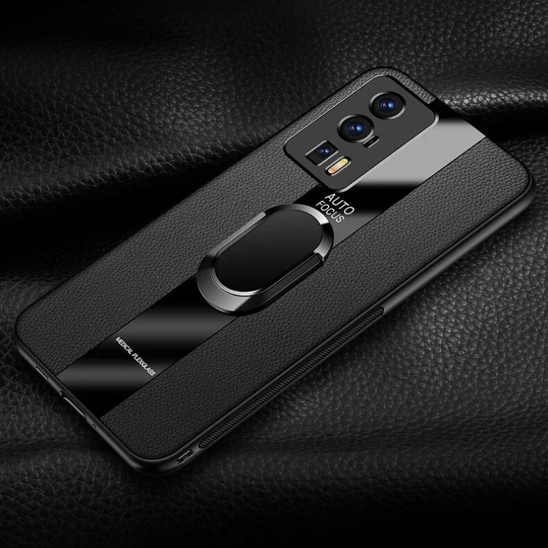 For Poco F5 Pro Case Magnetic Ring Phone Cover For Xiaomi Poco F5 F 5 F5Pro 5G Luxury PU Leather Capa Silicone Shockproof Bumper