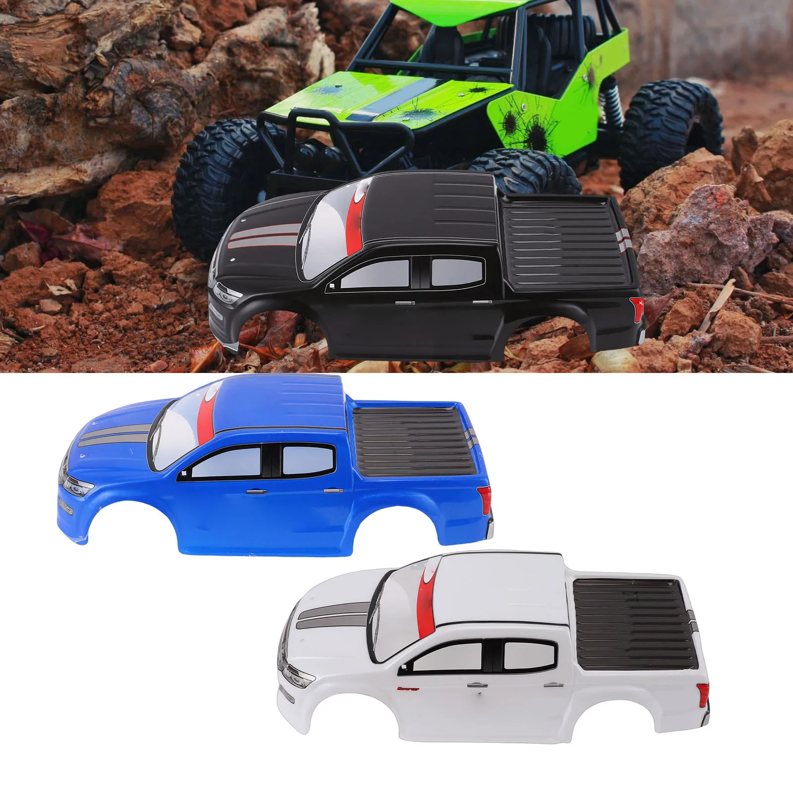 

Корпус для радиоуправляемых машинок 1/10, универсальный, из ПВХ, для грузовиков, запасная часть, для колесной базы 26 см