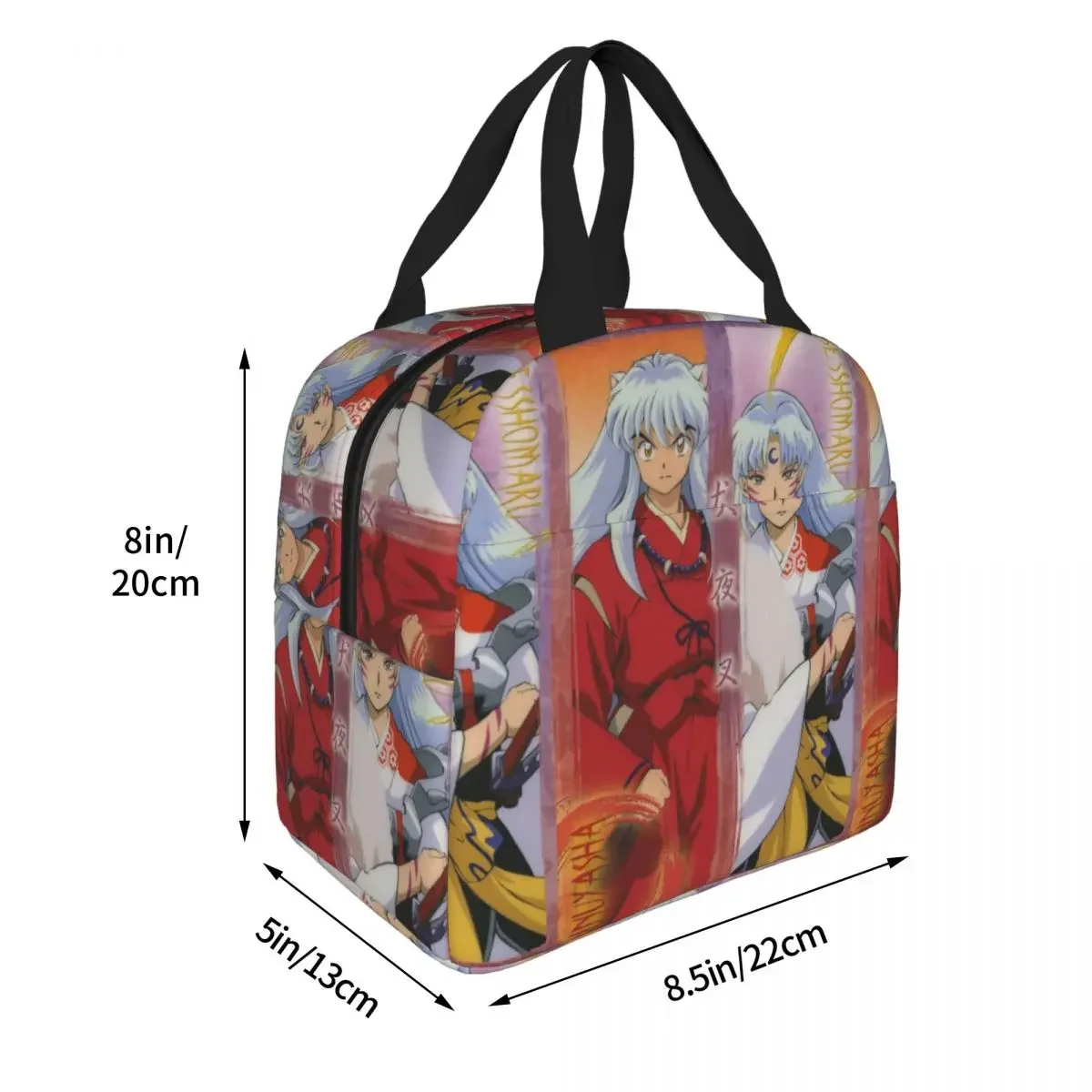 Inuyasha Sesshoumaru Insulated Lunch Bags Cooler Bag Meal Container Japanese Anime Portable Tote Lunch Box Beach Picnic