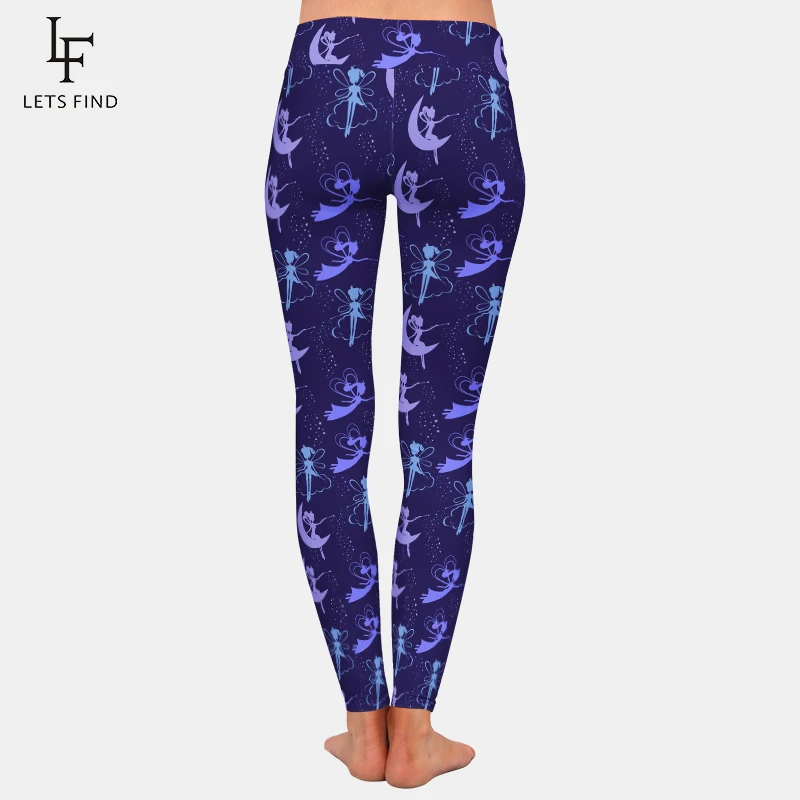 LETSFIND-Pantalon Fitness Femme, Legging Complet, Taille Haute, Sexy, Slim, artificiel astique, Fille, Imprimé Motif Dégradé 3D, Haute Qualité, Mode