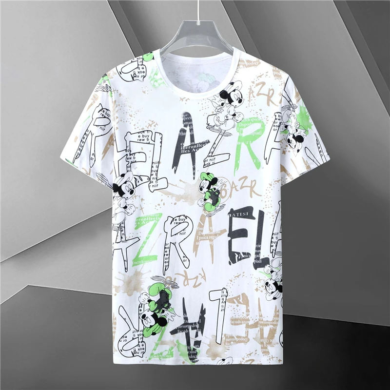 Big Size 10XL T Shirts 2022 Summer Tshirts Men Fashion Casual Plus Size Tops Tees Letter Graffiti Short Sleeve T-shirt Male