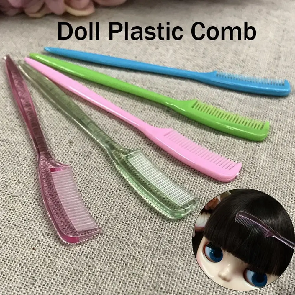 1/5pcs 9cm Cute Transparent Plastic Comb Eyelash Eyebrow Comb For BJD Doll Mini Comb 1/3 1/4 1/6 1/8 Doll Accessories