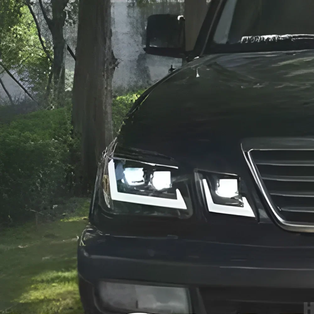 Автомобильные фары для LEXUS LX470 1998-2007, светодиодные передние фонари автомобиля в сборе, обновление динамических линз проектора Plug and Play, аксессуары