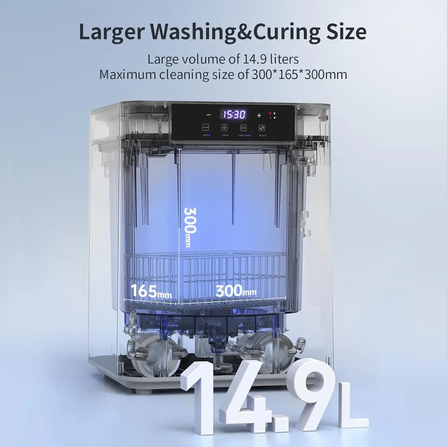 ANYCUBIC Wash & Cure Max, 14.9L Ultra-Large Wash and Cure Station, Dual-Cleaning Mode, Detergent Saving 50%, Compatible with Pho