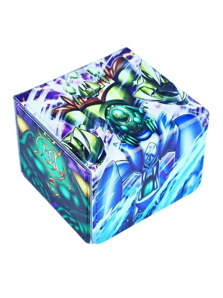 Yu-Gi-Oh! Gate Guardian Deck DIY Leder-Magnetkartenbox Suijin/Kazejin/Sanga of The Thunder Game Sammelkarten-Aufbewahrungsbox