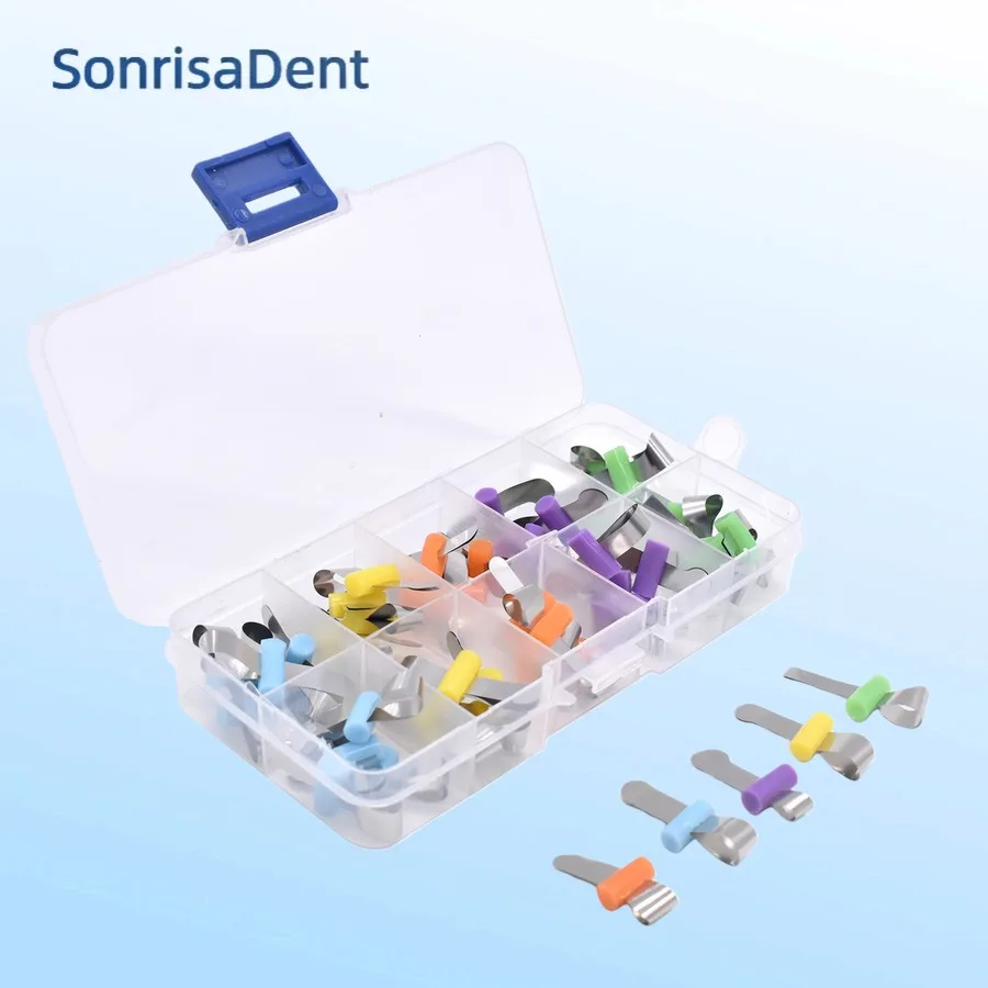 

50 шт./кор., стоматологический ортодонтический формовочный лист, секционные контурные металлические матрицы с позиционированием для стоматолога, взрослых/детей