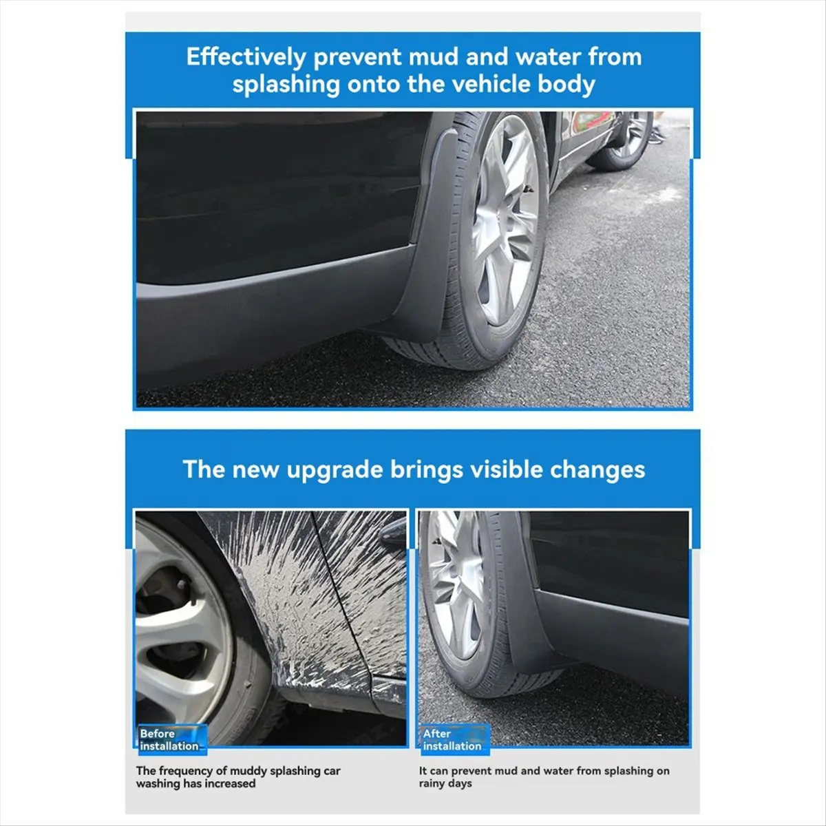 A02G 4Pcs Car Mudguards Mud-Fender Mud Flap Splash Guards for Toyota Land Cruiser LC300 2002-2025