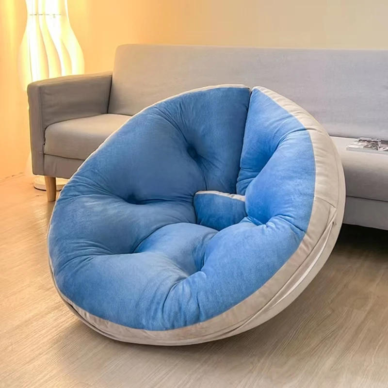 Bean Bag Chair for Adults, Round Lazy Sofa Couch With Removable Velvet Cover for Living Room, Bedroom, Seat Floor Cushion