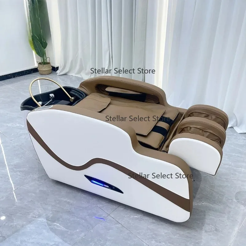Professional Electric Massage Bed Head SPA Salon Massage Table Hair Washing Fumigation Beds Barber Shop  Furniture