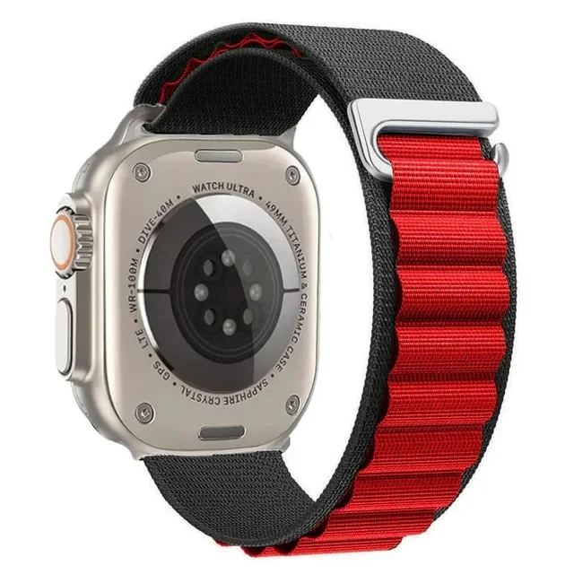 Alpine Loop Armband für Apple Watch Band Ultra 4 3 2 49mm 46mm 44mm 40mm 45 41 38 42mm Nylon Armband für iWatch 12 11 10 9 8 SE 3