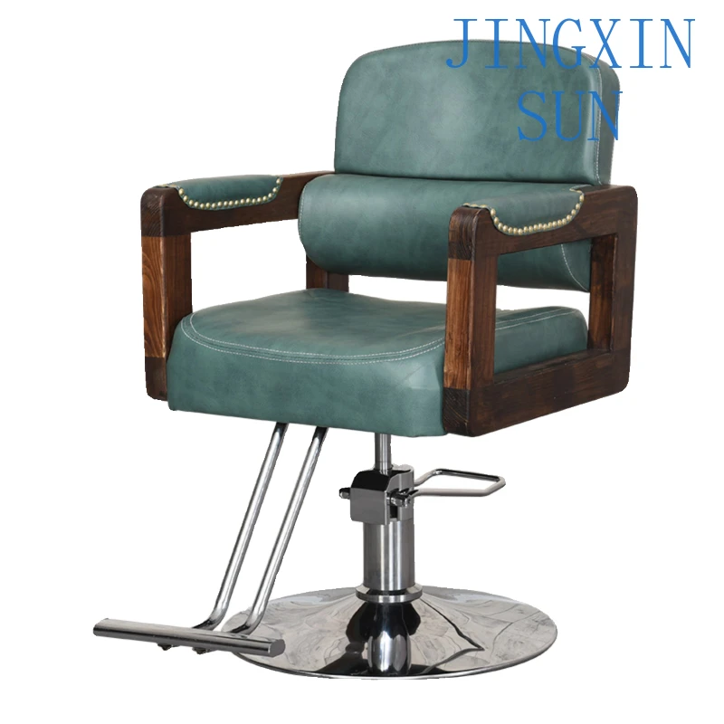 Internet celebrity hair salon chair, barber shop special chair, hair salon retro perm area lift rotating stool