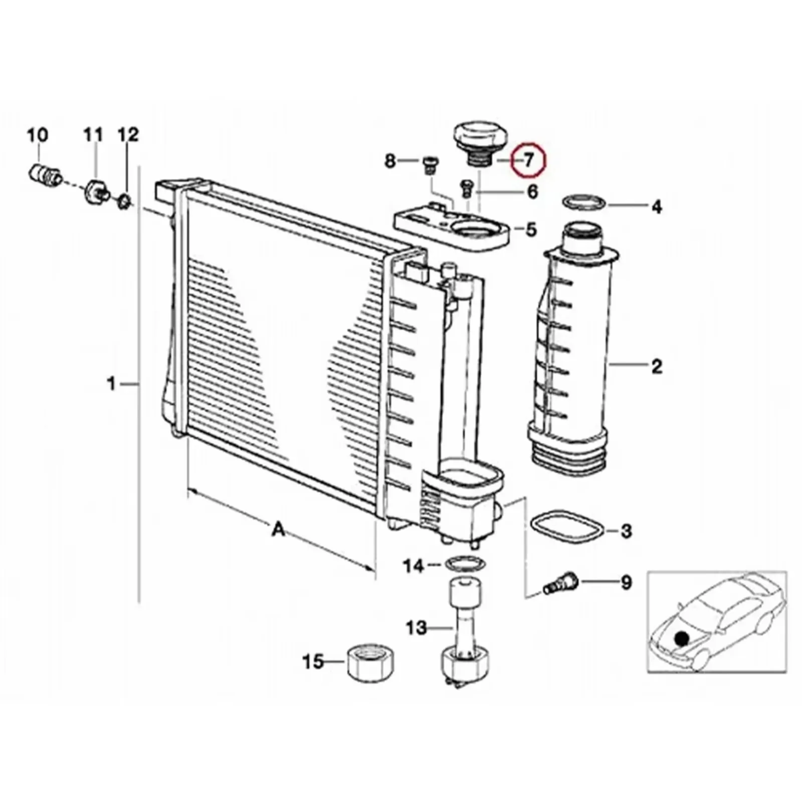 Do BMW serii 5 Z3 E36 Z4 E85 E86 Z8 E52 Korek zbiornika wyrównawczego chłodnicy Pokrywa zbiornika wody Korek wlewu Część zamienna 17111712669