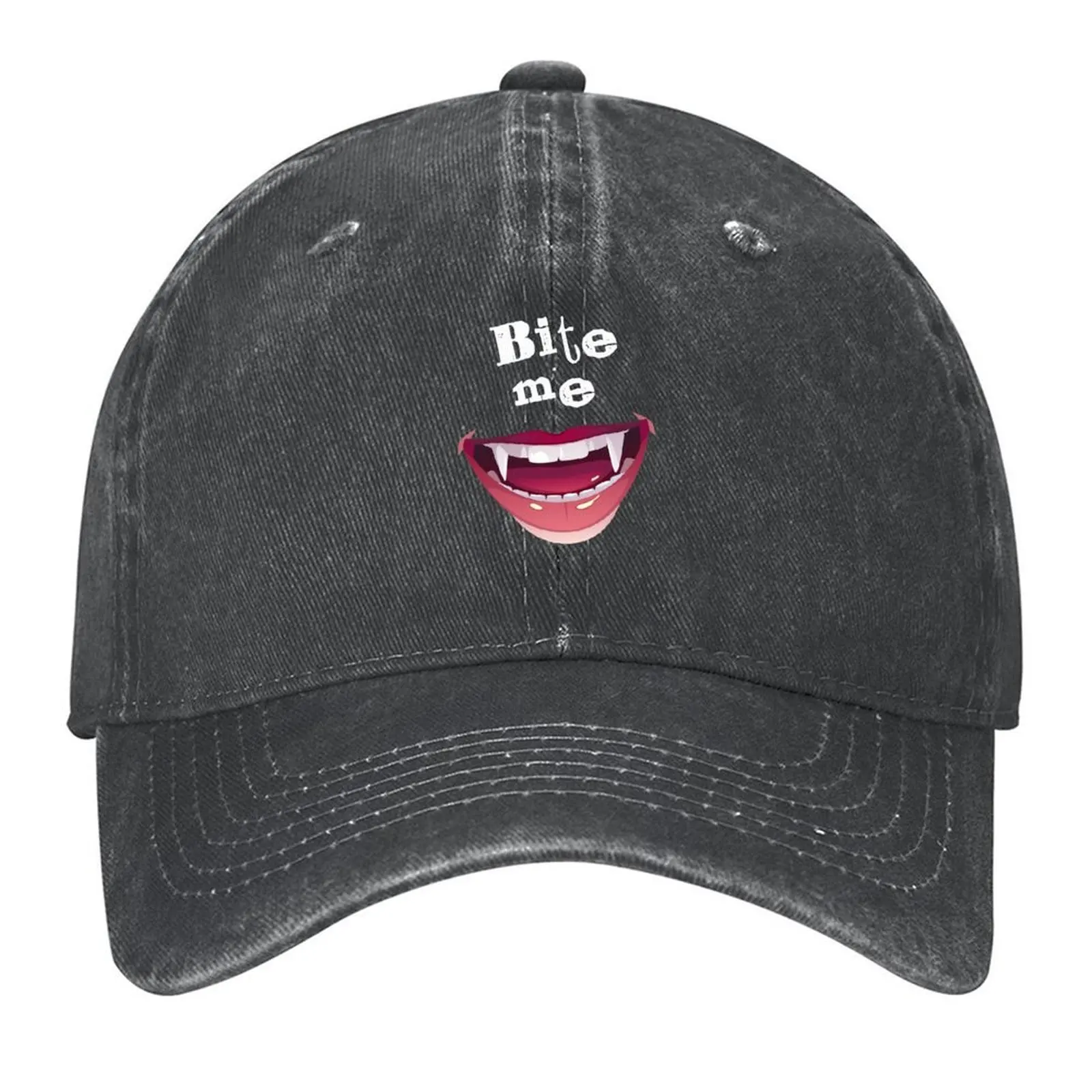 

Bite Me First Kill Lesbi Series Vampire Teeth Blood Baseball Cap tactical cap Streetwear Wild Ball Hat Ladies Men's