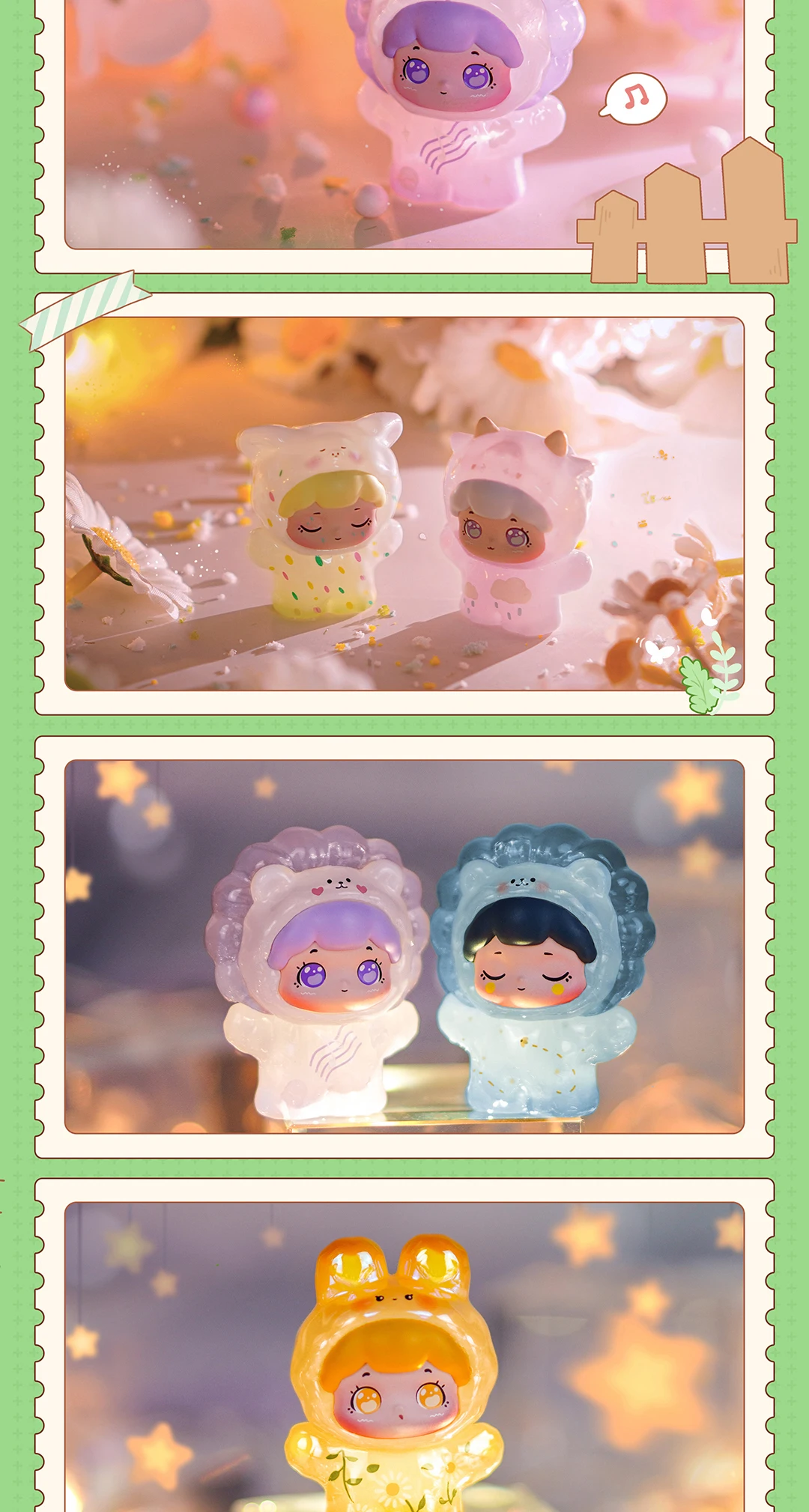 Neue Trendige Pop Pop Baobao Frühlings-Reisebericht Transparente Niedliche Granulate Vollständig Transparente Mini-Blindbox Überraschungstüte Desktop-Ornament – Detail 3