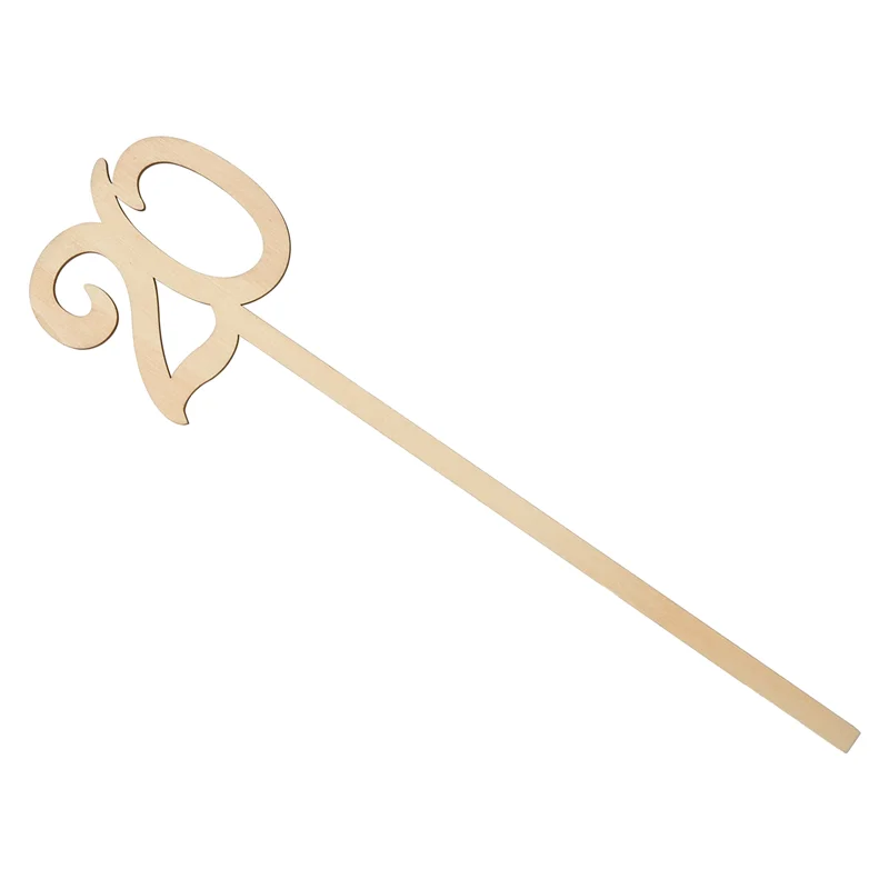 

AB35-2X Wooden Wedding Table Numbers 1-25 Pcs Vintage Home Birthday Party Event Banquet Decor Anniversary With Base Holder