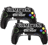 1pcs Black Gamepad Video Game Controller Foil Balloon Birthday Party Decoration Party Supplies Kids Inflatable Toys Balloon