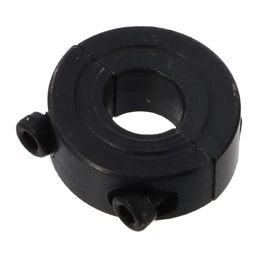 Separated Carbon Steel Shaft Collars Black Inner Diameter 6-55mm Double Split Clamping Collar Ring Collar Industrial Automation