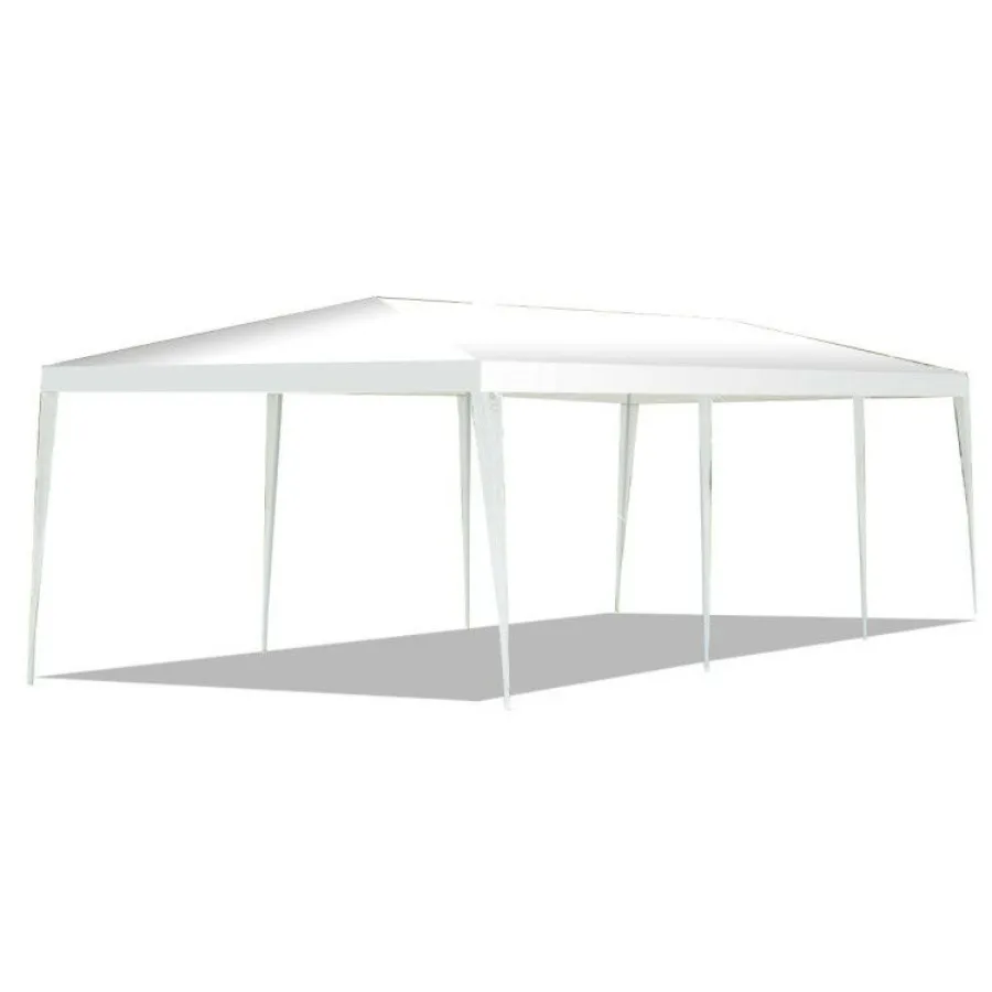 

10 x 30 Feet Gazebo Canopy Tent with Connection Stakes and Wind Ropes