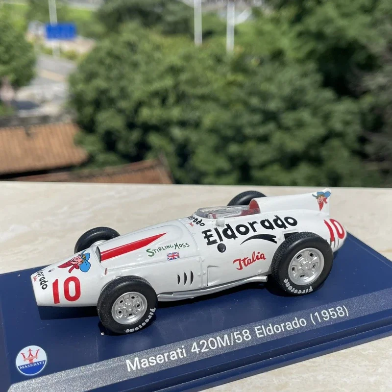 1:43 1958 Maserati 420M Eldorado F1 Track Formula Car Model Diecasts Metal Retro Classical Racing Car Model Collection