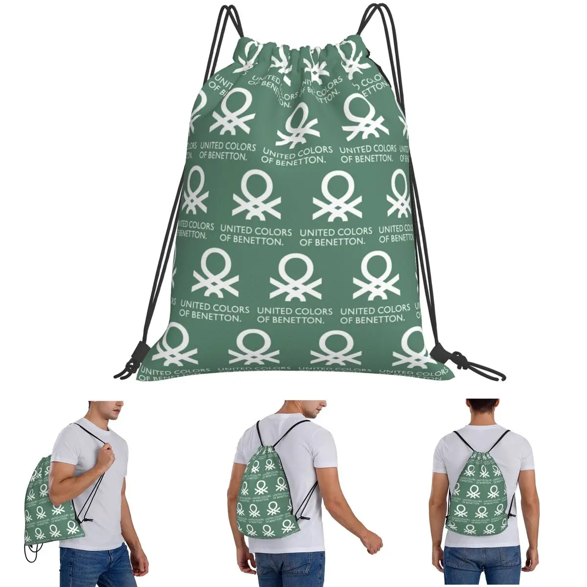 حقائب ظهر يونايتد كولورز أوف بينيتون كاجوال محمولة برباط وحقائب أحذية وحقائب كتب للمدرسة للرجال والنساء