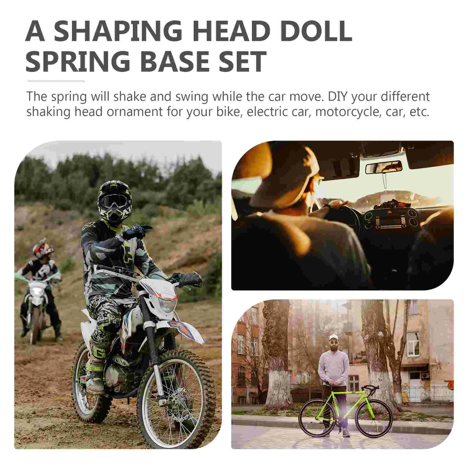 10 Pcs Spring Base Dashboard Toy Bases Car Decoration Halloween Vehicle Ornament Iron DIY