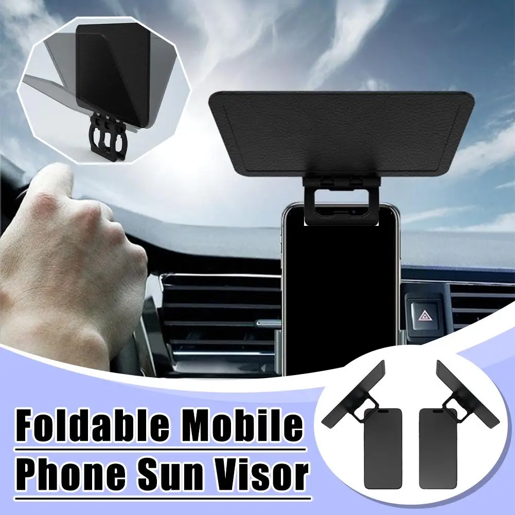 Foldable Mobile Phone Sun Visor Multi-angle Adjustment Easy Installation Portable Waterproof Sun-proof Anti-mobile Phone Glare