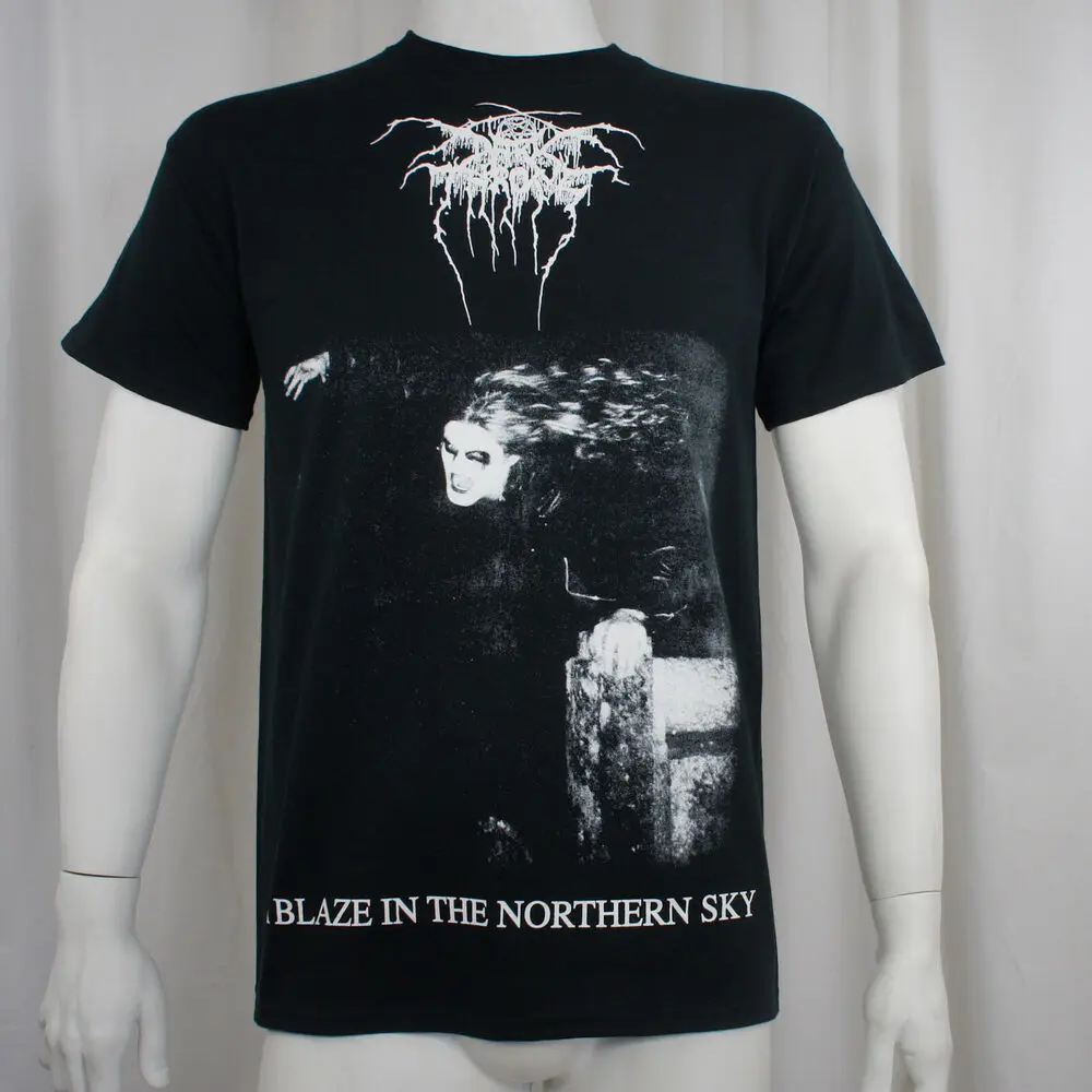 Authentic DARKTHRONE A Blaze In The Northern Sky Logo T-Shirt S NEW