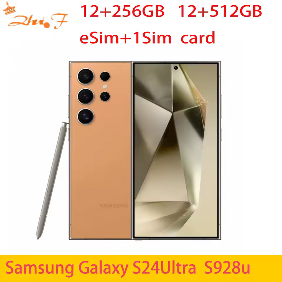 Samsung Galaxy S24 Ultra s24u 5G s928u s928u1 108MP 12GB RAM 256GB/512GB R0M 200MP 5000mAh 6.8inches Snapdragon 8 cell phone