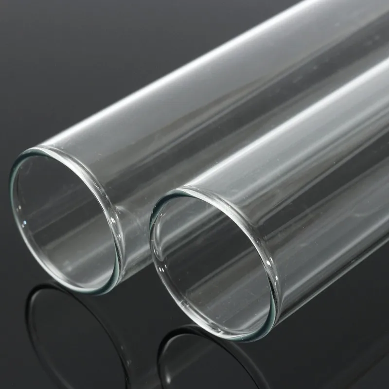 5Pcs Pyrex Glass Blowing Tubes 75-300mm, Thick Wall Borosilicate Test Tube for Lab DIY Craft, Scientific Experiment
