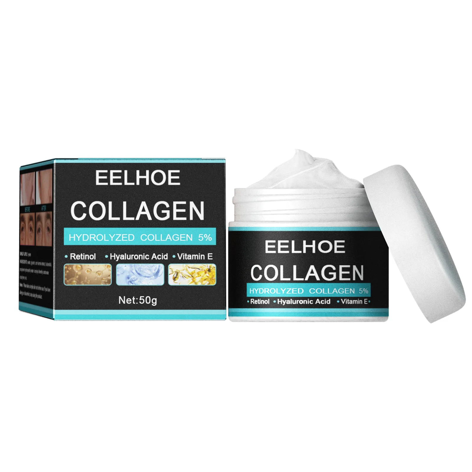 EELHOE Vitamin E Feuchtigkeitscreme für Männer, verbessert raue, trockene Haut, strafft nährendes Retinol, verjüngt die Gesichtscreme für Männer, 50 g