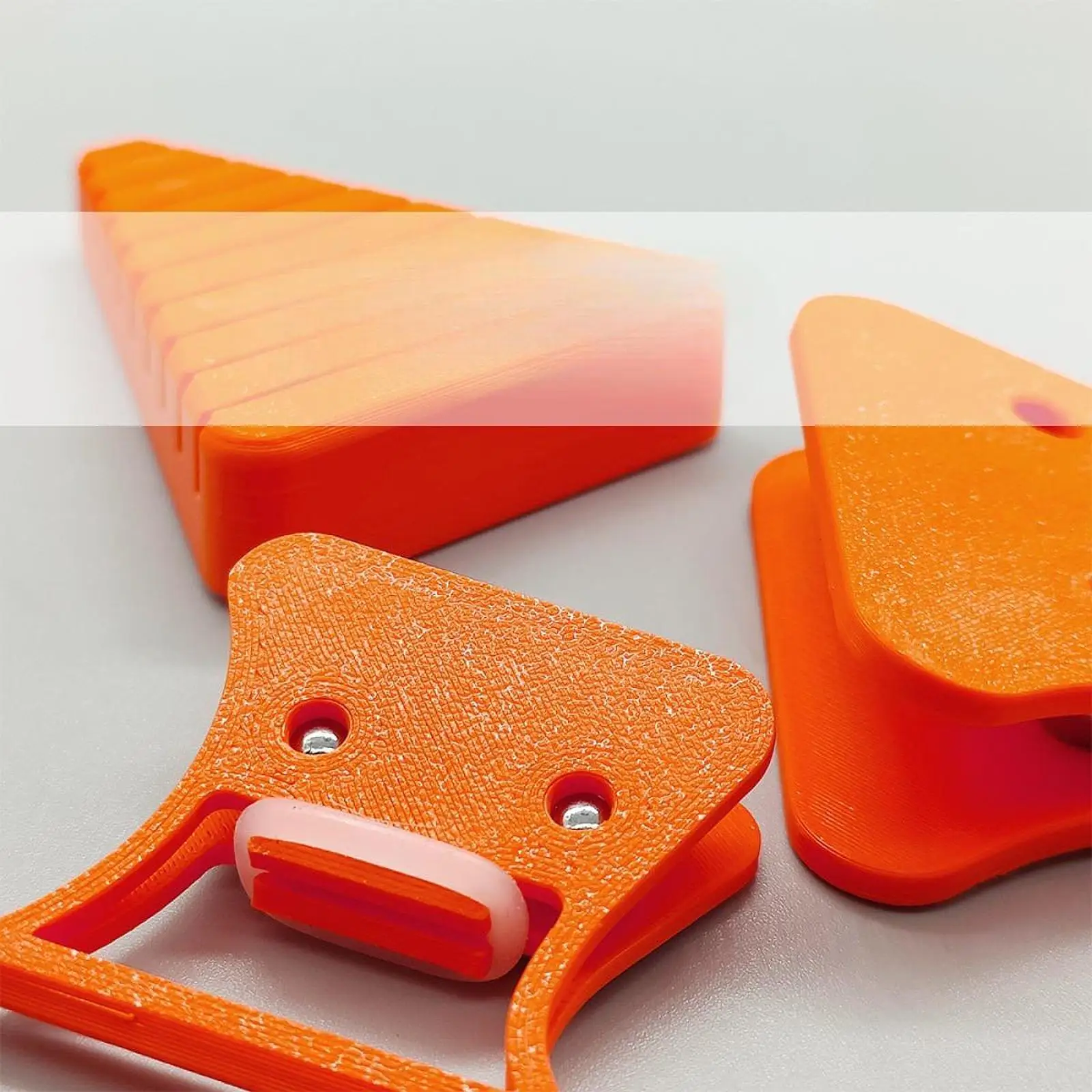Feather Clamp Fly Tying Hackle Plier Tool for Vise Fly Fishing Accessories PETG Durable Orange 3 Pack