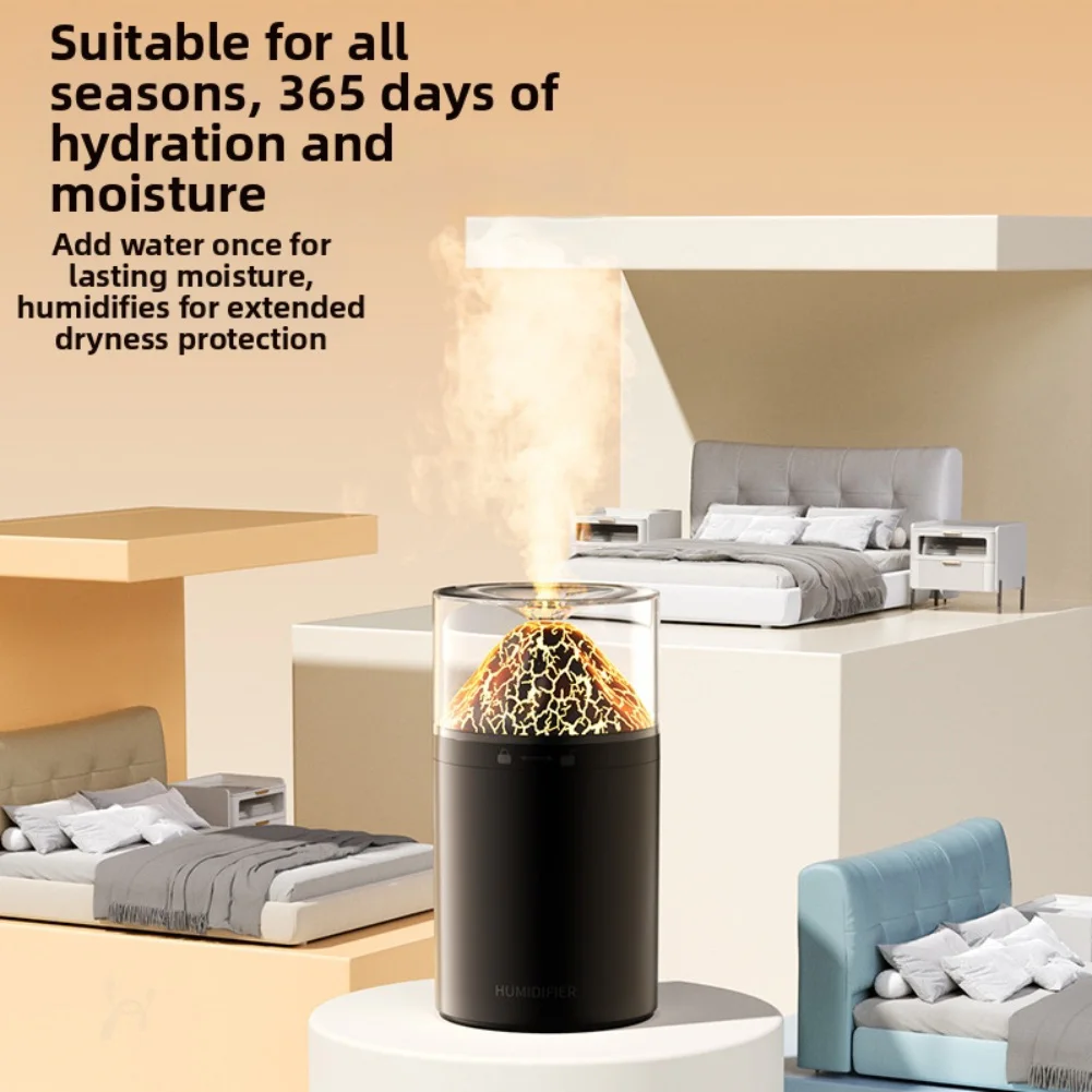 

Вулканический увлажнитель с ароматерапией и емкостью 300 мл. Успокаивающий окружающий свет и тихая работа для небольших помещений.